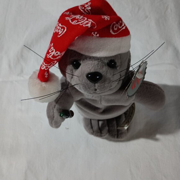 Christmas Coca Cola Plush Seals 9' 1997 with Tags EUC Set of 2 - Picture 2 of 16